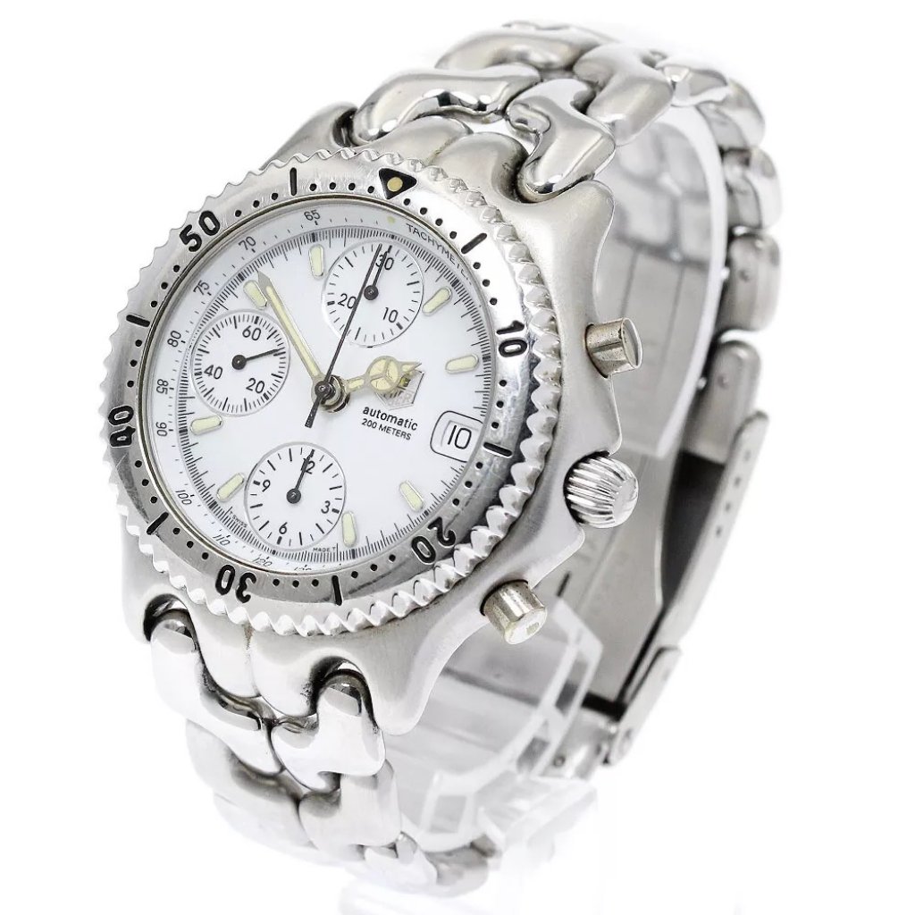 Tag Heuer SEl Cg2110R0 Chronograph White Dial Automatic Mens Watch866268